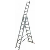 Krause-werk trodelna večnamenska aluminijasta lestev Corda 3x9 stopnic 033390 | Shoptok.si