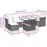  8-dijelni set vrtnih sofa s jastucima smeđi od poliratana | shoptok.hr