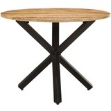 vidaXL Jedilna miza okrogla 100x100x75 cm robusten mangov les | Shoptok.si