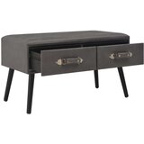  Klubska mizica siva 80x40x46 cm umetno usnje, (20714403) | Shoptok.si