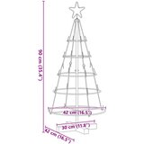  Božićno drvo u obliku čunja s stalakom Crna 90 cm Čelik | shoptok.hr