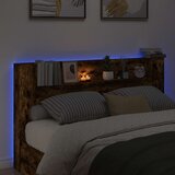  Krevetna ploča s LED-om Dimljeni Hrast 180 x 16,5 x 103,5 cm | shoptok.hr