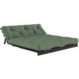 Karup Design Zelena raztegljiva sedežna garnitura 160 cm Roots Black Night – | Shoptok.si