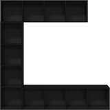  Polica 3 pcs Crni hrast 36 x 30 x 143 cm Konstruirano drvo | shoptok.hr