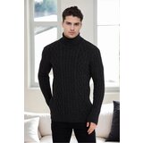 Dewberry 87325 Mens Knitted Patterned Sweater-SMOKED Cene