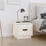  Noćni ormarić bijeli 40 x 34 x 35 cm od masivne borovine | shoptok.hr