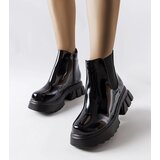 Gemre Black patent insulated ankle boots Delit | shoptok.hr