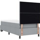 vidaXL Krevet s box springom s madracem i klupicom svijetlo sivi 90x200 cm tkanina | shoptok.hr
