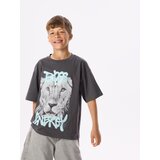 Reserved Pamučna majica s printom - zelena | shoptok.hr
