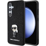 Karl Lagerfeld Fixed Glitter Ikonik Metal Pin ovitek za Samsung S24 Plus, Black Cene