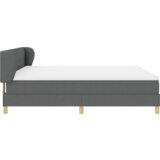 vidaXL Box Spring postelja z blazino temno siva 180x200 cm tkanina | Shoptok.si