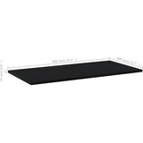 Police za knjige 8 kom crne 80 x 40 x 1,5 cm od iverice | shoptok.hr