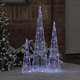  Božićno drvce 3 pcs Hladna bijela 20 x 20 x 80 cm Akril | shoptok.hr