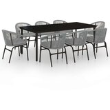  9-dijelni vrtni blagovaonski set sivi | shoptok.hr
