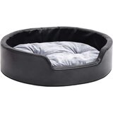 vidaXL Krevet za pse crno-sivi 69 x 59 x 19 cm od pliša i umjetne kože | shoptok.hr