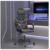  Okretna igraća stolica crno-siva od umjetne kože | shoptok.hr