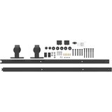 Pribor za klizna vrata 213,5 cm čelični crni | shoptok.hr