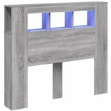 Maison Chic led posteljno vzglavje - vzglavna omarica - nočna omarica siva sonoma 120x18,5x103,5 cm inž. les, (21708209) Cene