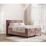 Maison de Rêve Rožnata boxspring postelja s prostorom za shranjevanje 200x200 cm Voyage – | Shoptok.si