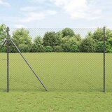  Stup za ogradu Siva 10 x 1,5 m (40 x 40 mm mreža) Čelik i PVC | shoptok.hr