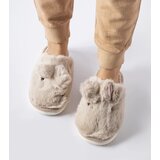Gemre Beige warm slippers with antlers | Shoptok.si