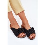 Boto Women's Cork Sole Sandals With Bow Black Seressa | shoptok.hr