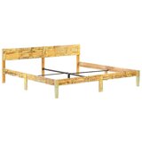  Posteljni okvir iz trdnega predelanega lesa 200x200 cm | Shoptok.si