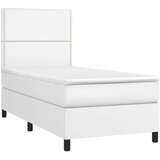  Krevet box spring s madracem LED bijeli 90x190 cm umjetna koža | shoptok.hr