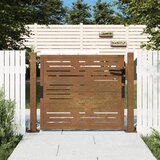 vidaXL Vrtna vrata 105x105 cm corten jeklo kvadraten dizajn Cene