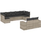  9-dijelni set vrtnih sofa od poliratana s jastucima svjetlosivi | shoptok.hr