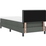 vidaXL Temno siva postelja z vzmetnico 90x190 cm tkanina | Shoptok.si