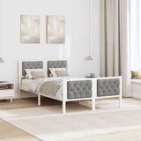  Okvir za krevet Svijetlo siva 120 x 190 cm tkanina | shoptok.hr