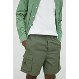Samsoe Samsoe Bombažne kratke hlače zelena barva