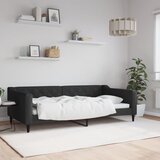  Dnevni krevet crni 100 x 200 cm od tkanine | shoptok.hr