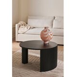 Ellos Home Črna okrogla klubska mizica z mizno ploščo iz mangovega lesa ø 80 cm Bisselina – | Shoptok.si