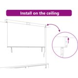vidaXL Zunanja Rolfa Črtasto Prilagodljiva oranžna in bela 220 x 250 cm blago | Shoptok.si