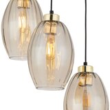 Luster na sajli SEBO 3xE27/15W/230V crna/dimljeno bež | Eponuda.com