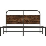 vidaXL Okvir kreveta bez madraca dimljena boja hrasta 150x200cm drveni | shoptok.hr