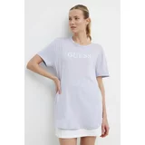 Guess Bombažna kratka majica AYLA ženska, vijolična barva, V4GI06 K8G01