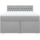 vidaXL Krevet s oprugama i madracem svjetlosivi 140x190 cm od tkanine | shoptok.hr