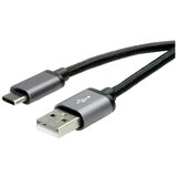 Roline USB kabel USB 2.0 USB-C® vtič\, USB-A vtič 1.80 m črna zaščiten 11.02.9028, (20417047) | Shoptok.si
