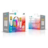  LED RGB zvučnik sa bežičnim mikrofonima (2 mikrofona), 5W/1200 mAh + 2x 400 mAh, krem/zlatna | Eponuda.com