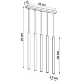  Sollux SL.1198 - Luster na sajli PASTELO 5xG9/8W/230V zlatna | Eponuda.com