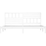  Okvir za krevet od masivne borovine bijeli 200 x 200 cm | shoptok.hr