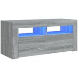 Maison Chic TV omarica - TV stojalo - Televizijska omarica z LED lučkami siva sonoma 90x35x40 cm, (21700612) Cene