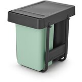 Brabantia Mentolno zelen/temno siv plastičen izvlečni koš za smeti za ločevanje odpadkov 30 l Sort&Go – | Shoptok.si