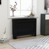 vidaXL pokrov za radiator črn 112x19x81 cm mediapan cene