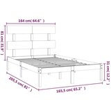  Za krevet od masivnog drva bijeli 160 x 200 cm | shoptok.hr