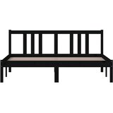  Okvir za krevet od masivnog drva crni 150 x 200 cm veliki | shoptok.hr