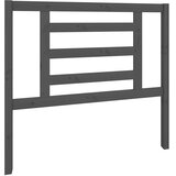 Uzglavlje za krevet sivo 106 x 4 x 100 cm od masivne borovine Slike